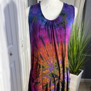 Dharma Sleeveless Tie Dye Tunic Dress